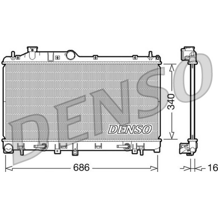 Denso Motorkühler DRM36009 Denso Motorkühler DRM36009