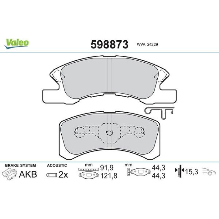 Valeo Bremsbelagsatz 598873