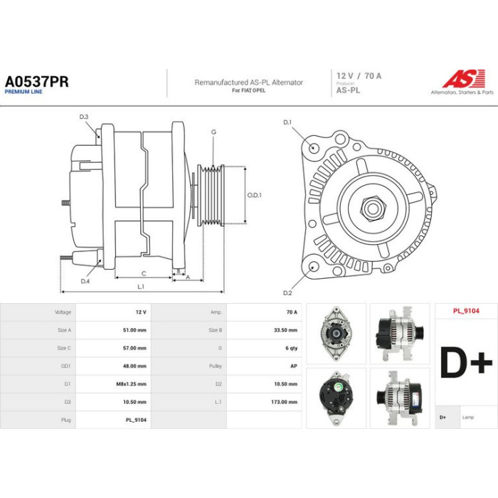 AS-PL Generator A0537PR AS-PL Generator A0537PR
