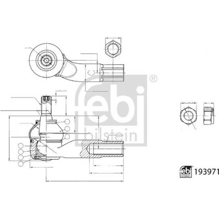 febi Spurstangenkopf 193971 febi Spurstangenkopf 193971