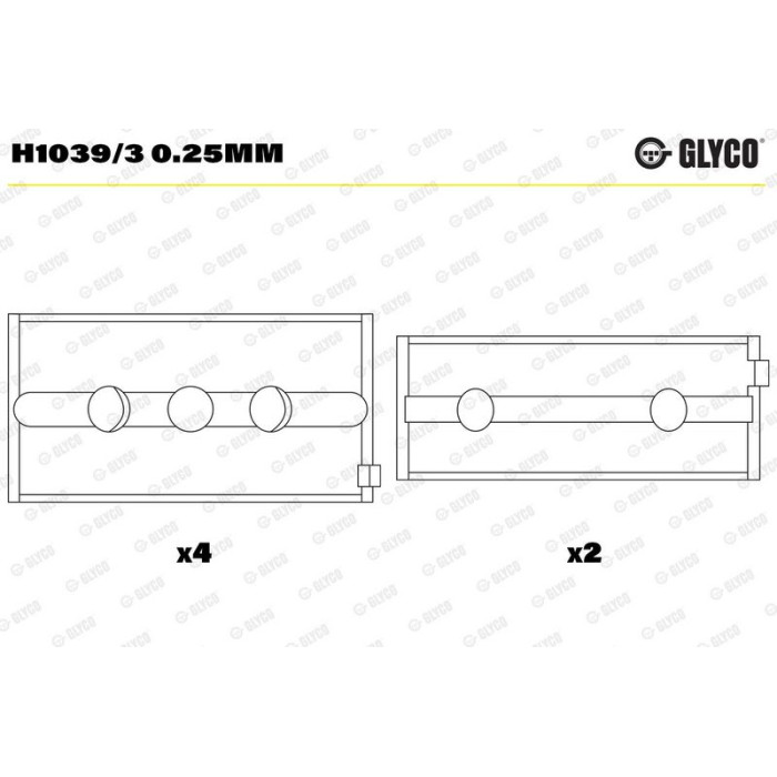 GLYCO Kurbelwellenlager H1039/3 0.25mm GLYCO Kurbelwellenlager H1039/3 0.25mm