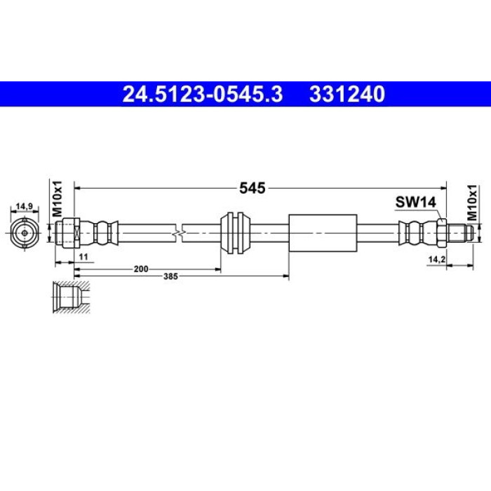 ATE Bremsschlauch 24.5123-0545.3 ATE Bremsschlauch 24.5123-0545.3