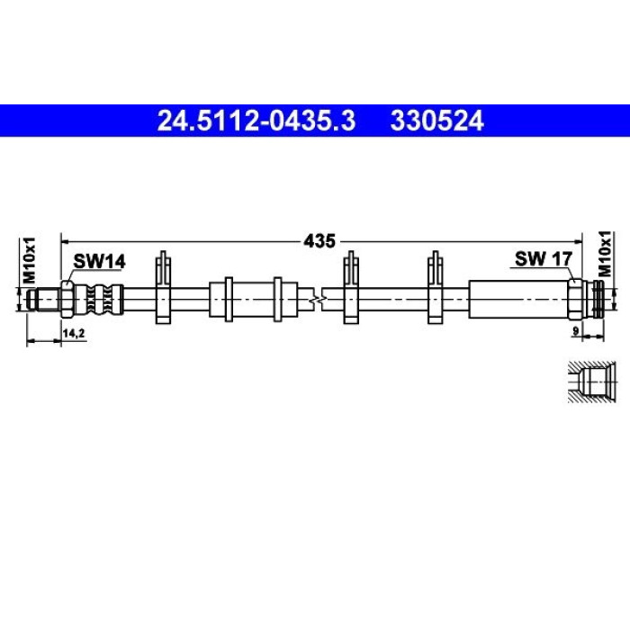 ATE Bremsschlauch 24.5112-0435.3 ATE Bremsschlauch 24.5112-0435.3