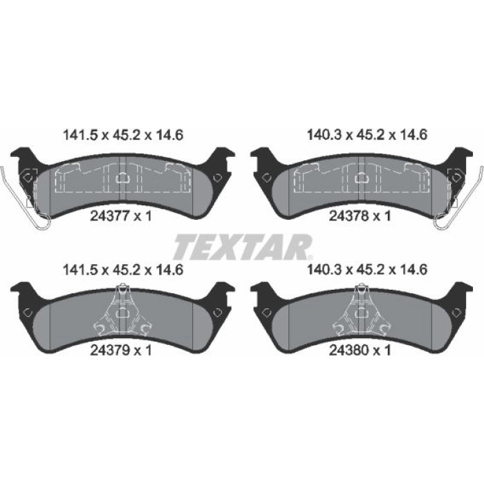 Textar Bremsbelagsatz 2437701 Textar Bremsbelagsatz 2437701