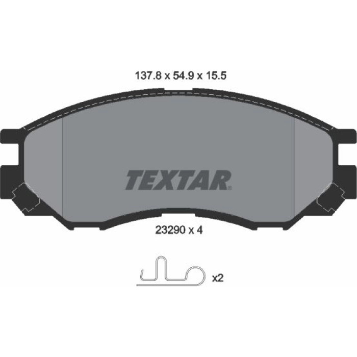 Textar Bremsbelagsatz 2329002 Textar Bremsbelagsatz 2329002