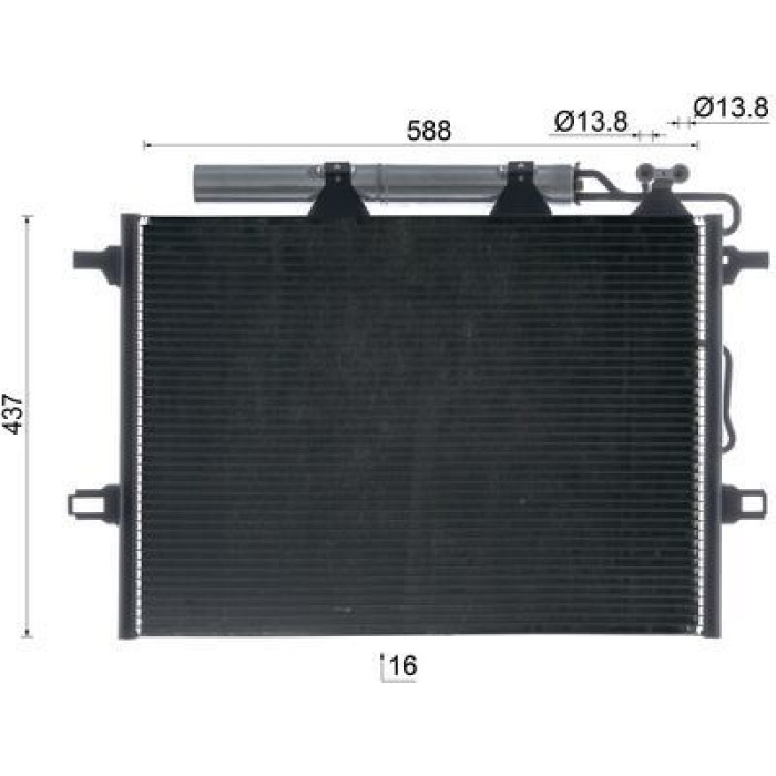 Kondensator, Klimaanlage AC 318 001S Kondensator, Klimaanlage AC 318 001S