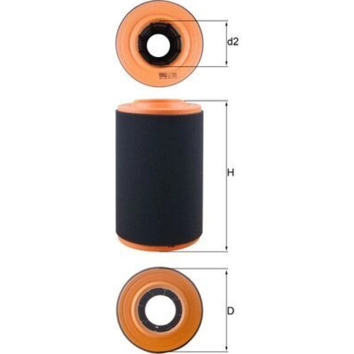 MAHLE Luftfilter LX 3353 MAHLE Luftfilter LX 3353