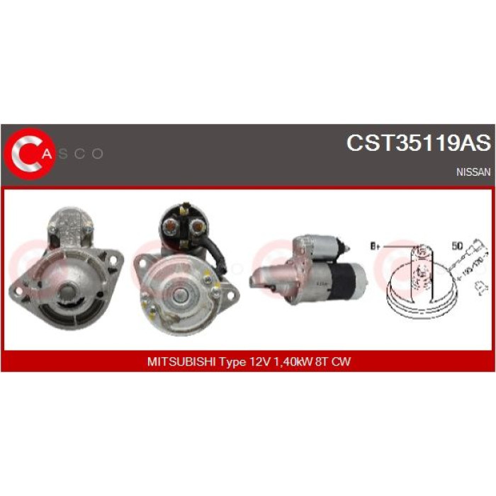 CASCO Anlasser CST35119AS CASCO Anlasser CST35119AS