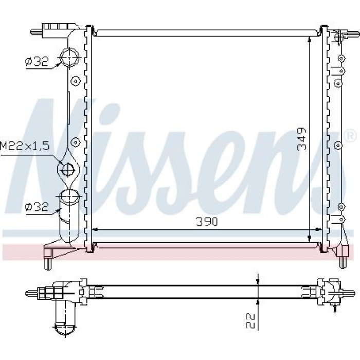 Nissens Wasserkühler PKW 639271 Nissens Wasserkühler PKW 639271