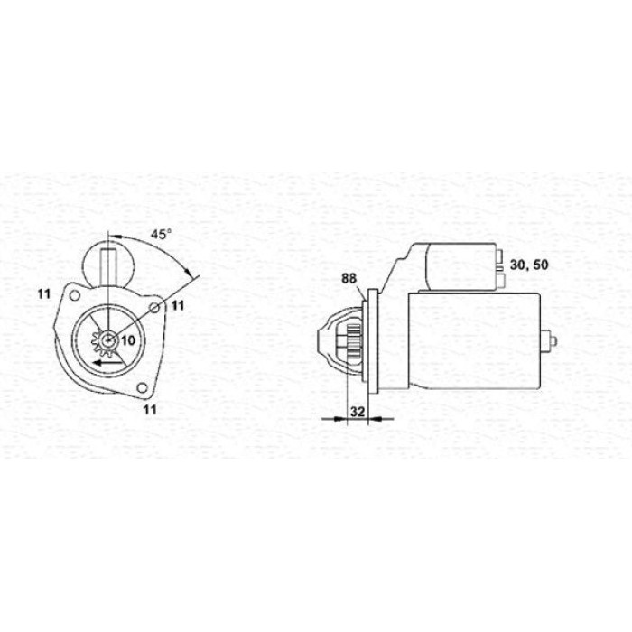 Magneti Marelli Anlasser 063280040010 Magneti Marelli Anlasser 063280040010
