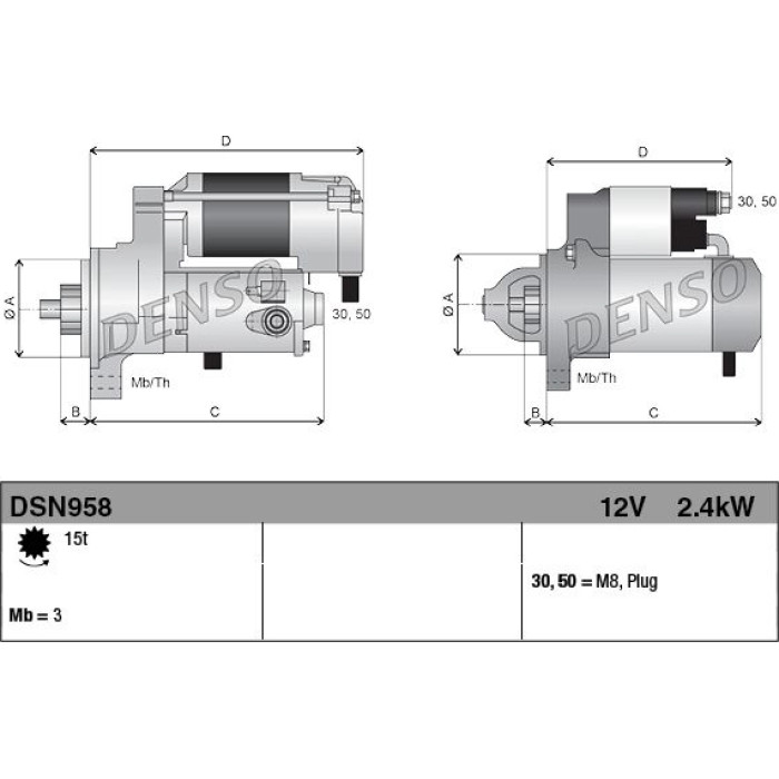 Denso Anlasser DSN958 Denso Anlasser DSN958