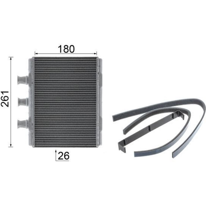 MAHLE Wärmetauscher, Innenraumheizung AH 80 000P MAHLE Wärmetauscher, Innenraumheizung AH 80 000P