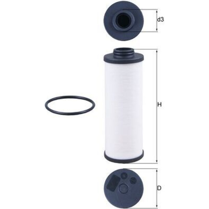 MAHLE Hydraulikfilter, Automatikgetriebe HX 186D MAHLE Hydraulikfilter, Automatikgetriebe HX 186D