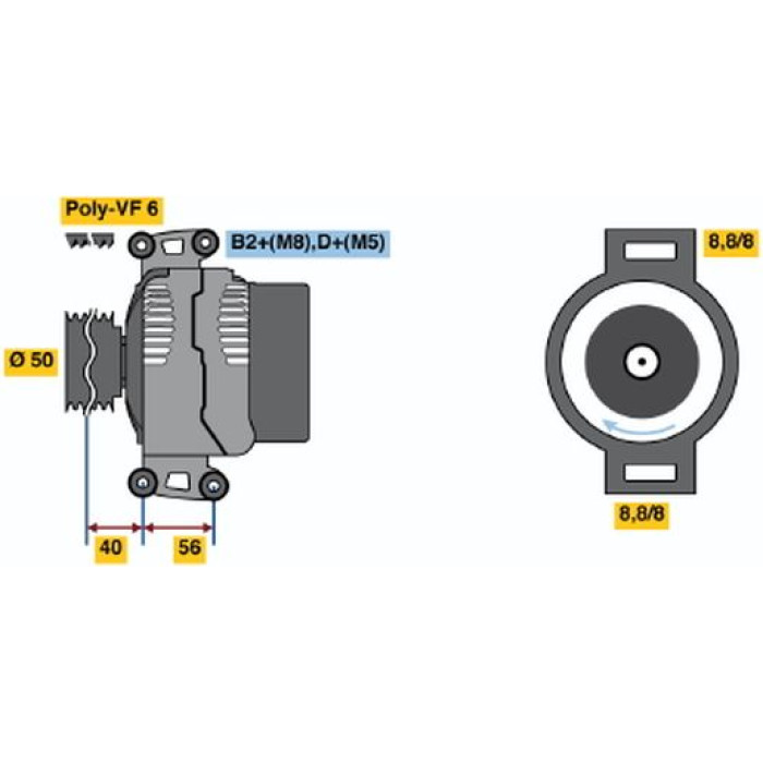 Bosch Lichtmaschine 0 986 043 660 Bosch Lichtmaschine 0 986 043 660