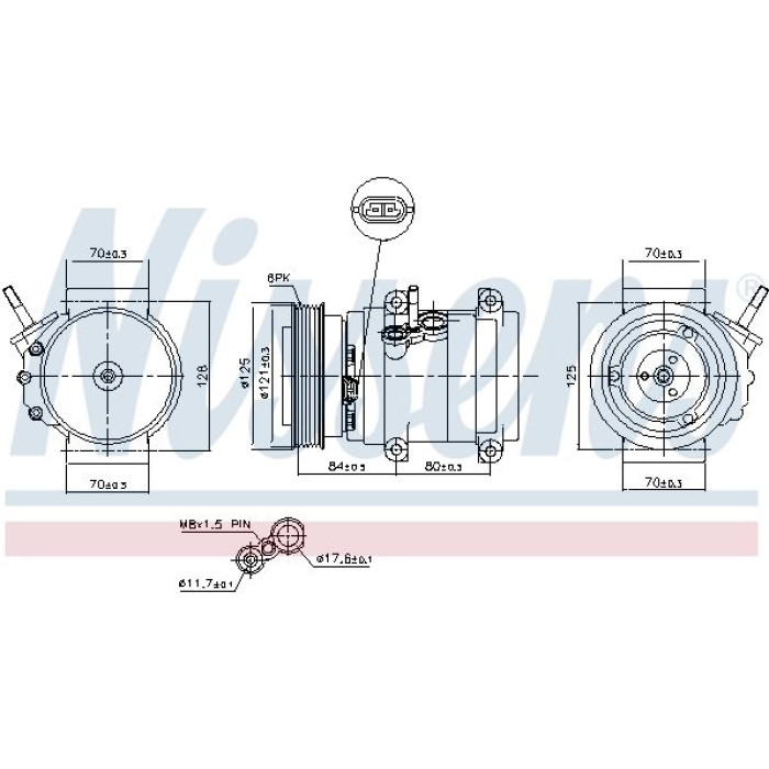 Nissens Klimakompressor PKW 890679 Nissens Klimakompressor PKW 890679