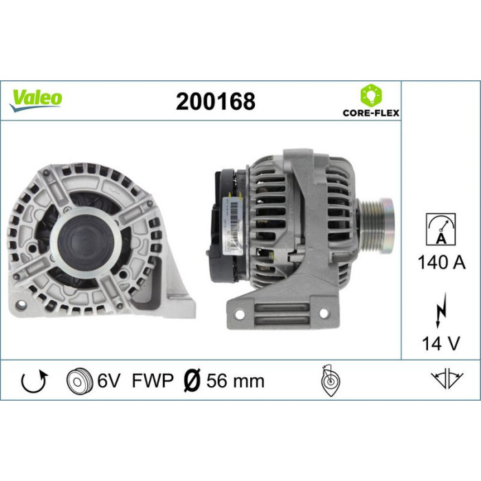 Valeo Lichtmaschine 200168 Valeo Lichtmaschine 200168