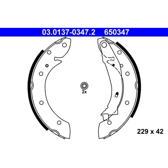 ATE Bremsbacken 03.0137-0347.2 ATE Bremsbacken 03.0137-0347.2