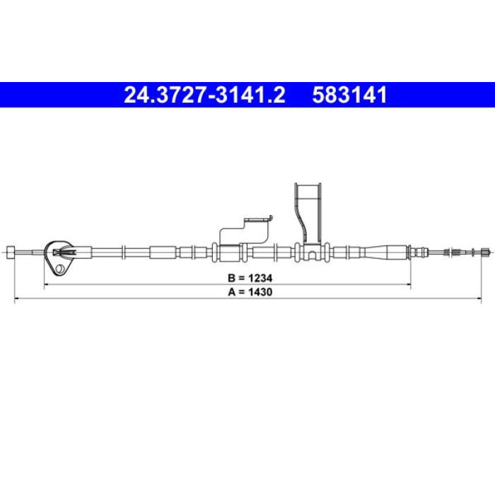 ATE Handbremsseil 24.3727-3141.2 ATE Handbremsseil 24.3727-3141.2
