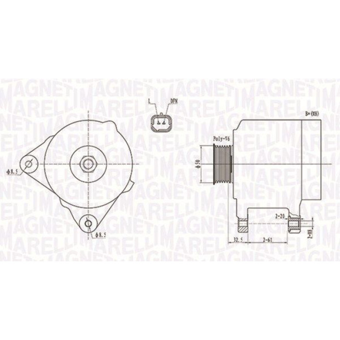 Magneti Marelli Lichtmaschine 063731824010 Magneti Marelli Lichtmaschine 063731824010