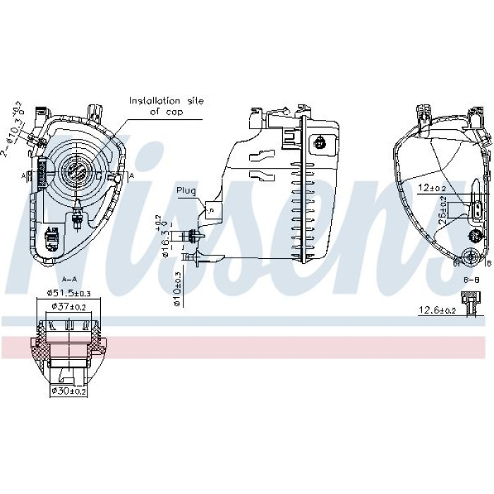 Nissens Kühlmittel-Ausgleichsbehälter 996213 Nissens Kühlmittel-Ausgleichsbehälter 996213