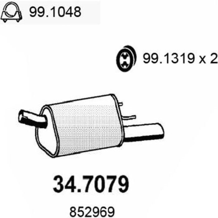 ASSO Endschalldämpfer 34.7079 ASSO Endschalldämpfer 34.7079