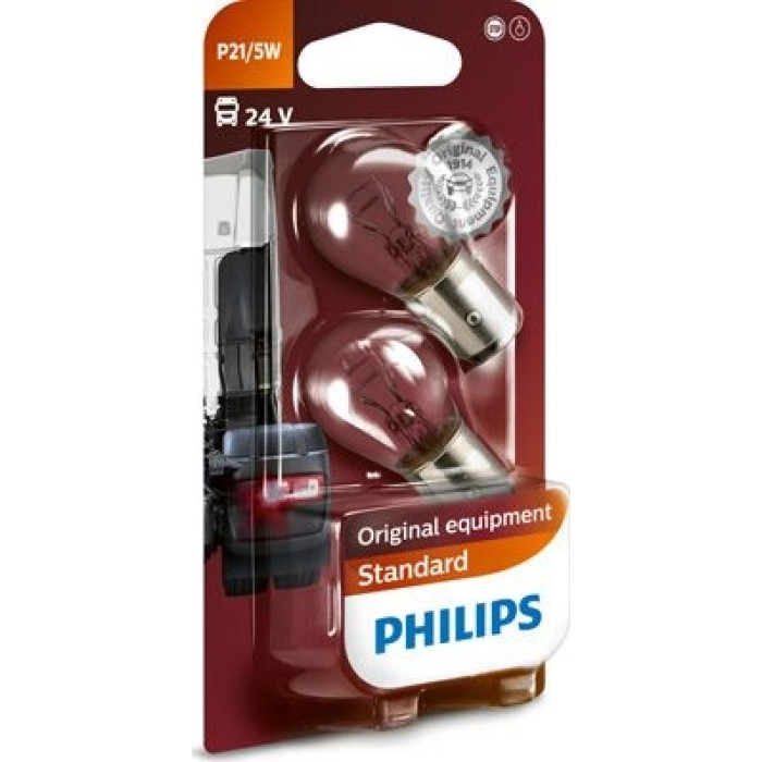 13499B2 PHILIPS P21/5W Glühlampe 24 V 21/5 W BAY15d, 2 Stück - 13499B2 - l 13499B2 PHILIPS P21/5W Glühlampe 24 V 21/5 W BAY15d, 2 Stück - 13499B2 - l