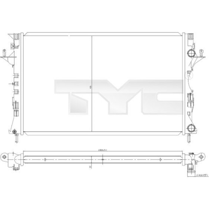 TYC Motorkühler 728-0049 TYC Motorkühler 728-0049