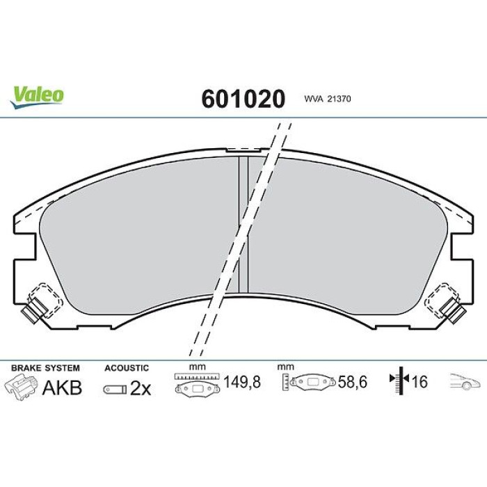 Valeo Bremsbelagsatz 601020