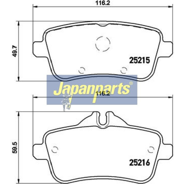 Japanparts Bremsbeläge PP-0517AF Japanparts Bremsbeläge PP-0517AF