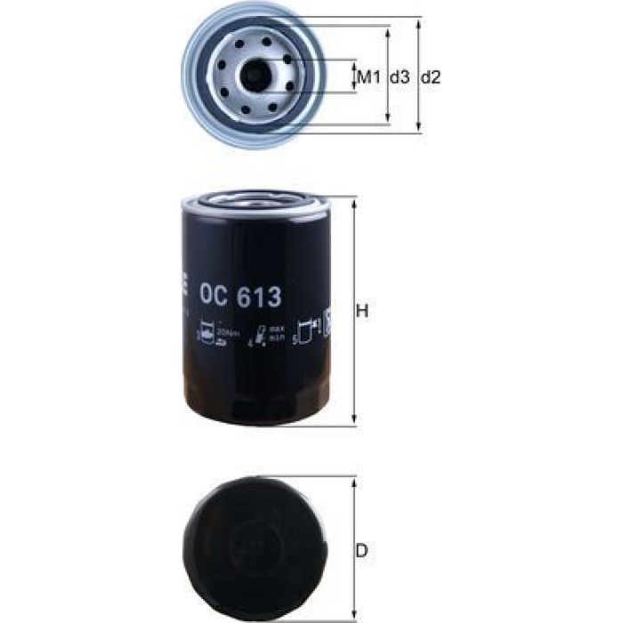 Mahle Original Ölfilter OC 613 Mahle Original Ölfilter OC 613