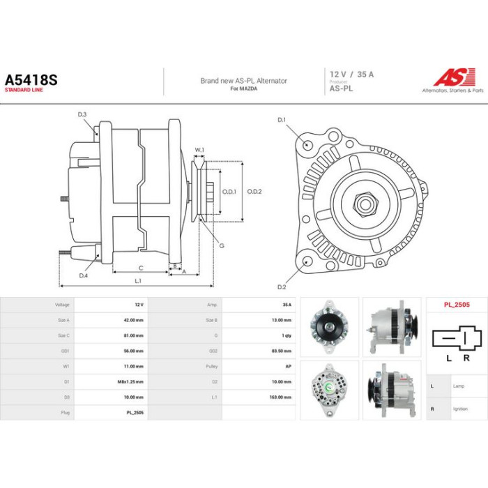 AS-PL Generator A5418S