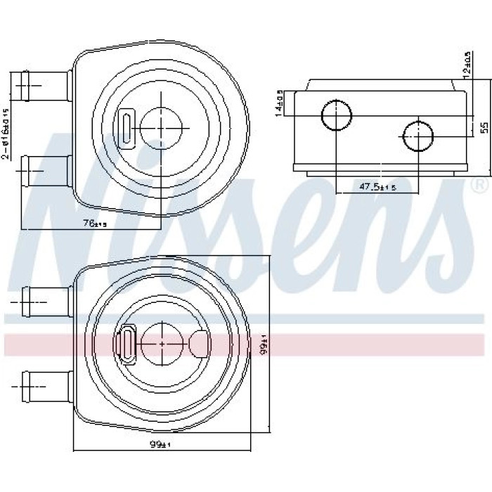 Nissens Ölkühler PKW 90850 Nissens Ölkühler PKW 90850
