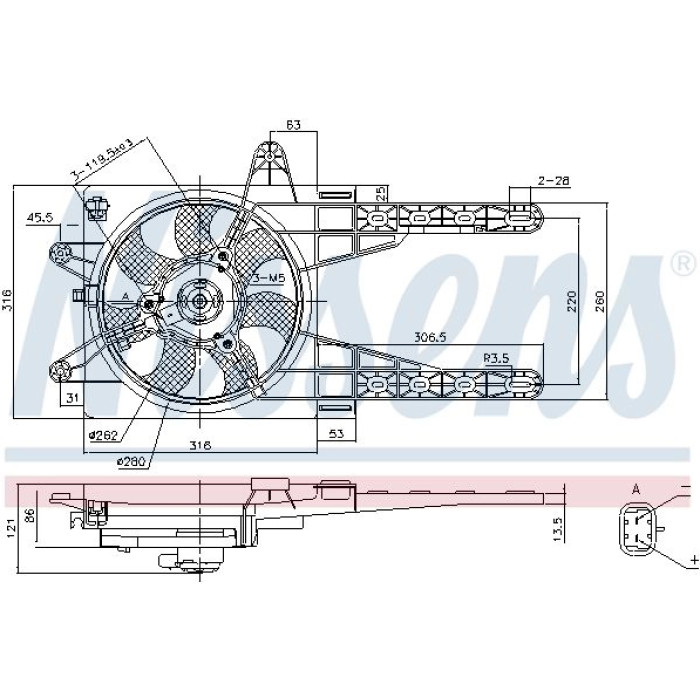 Nissens Kühlerlüfter PKW 85141 Nissens Kühlerlüfter PKW 85141