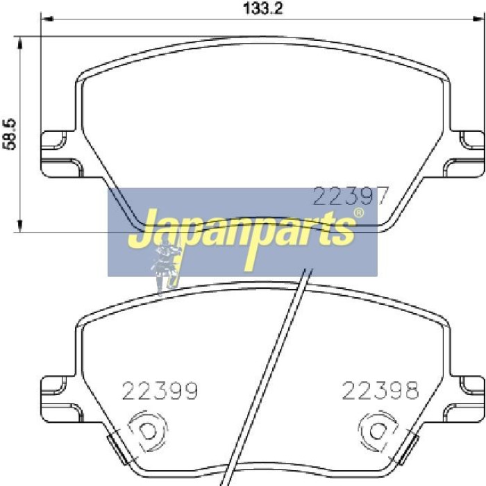 Japanparts Bremsbeläge PA-0230AF Japanparts Bremsbeläge PA-0230AF