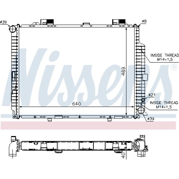 Nissens Wasserkühler PKW 62612A Nissens Wasserkühler PKW 62612A
