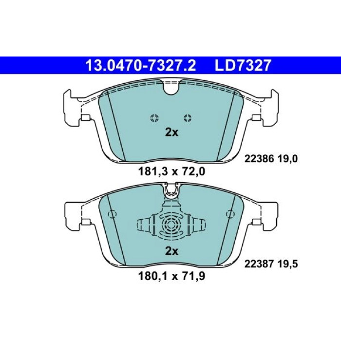 ATE Bremsbelagsatz 13.0470-7327.2 ATE Bremsbelagsatz 13.0470-7327.2