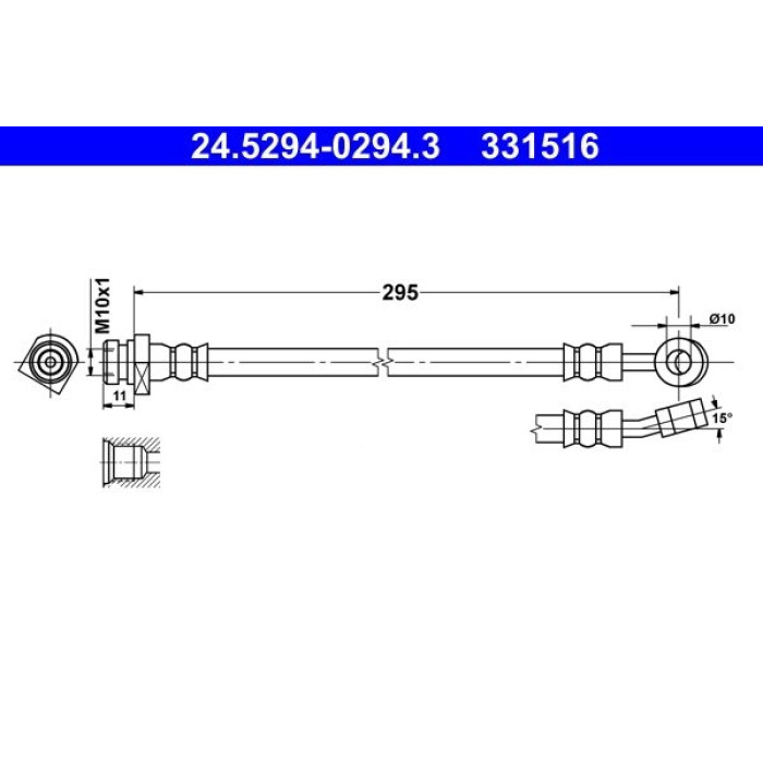 ATE Bremsschlauch 24.5294-0294.3 ATE Bremsschlauch 24.5294-0294.3