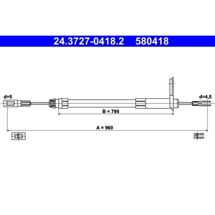 ATE Handbremsseil 24.3727-0418.2