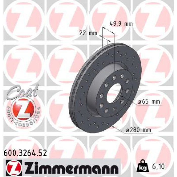 Zimmermann Bremsscheibe 600.3264.52 Zimmermann Bremsscheibe 600.3264.52