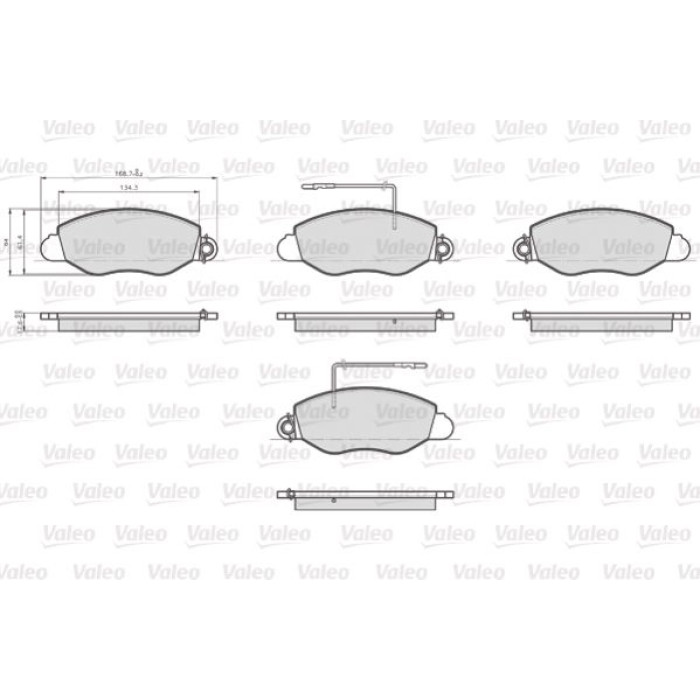 Valeo Bremsbelagsatz 872432 Valeo Bremsbelagsatz 872432