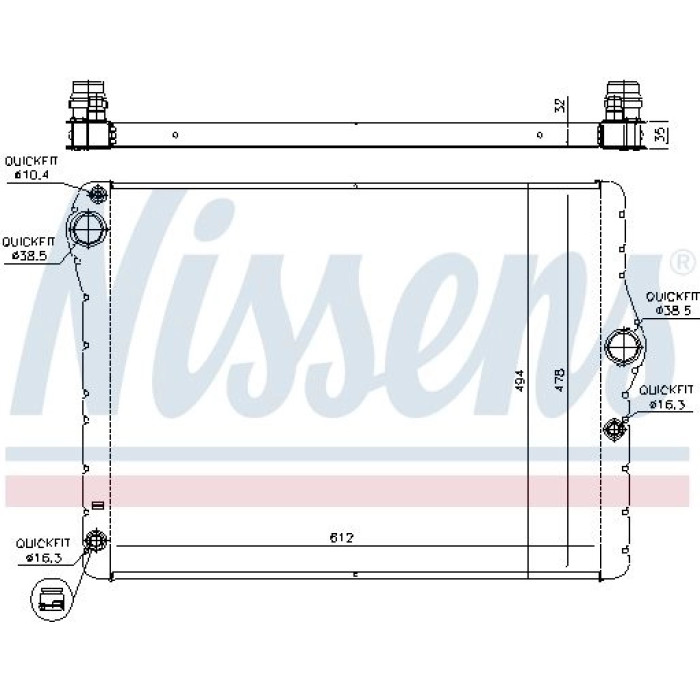 Nissens Wasserkühler PKW 60779 Nissens Wasserkühler PKW 60779