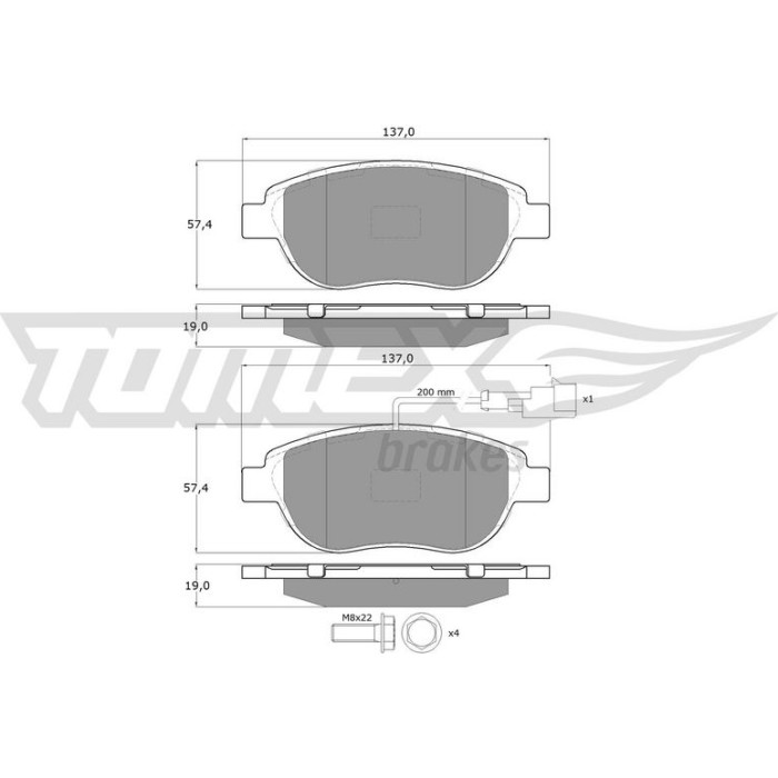 TX 12-49 TOMEX brakes Bremsbelagsatz, Scheibenbremse TX 12-49 TX 12-49 TOMEX brakes Bremsbelagsatz, Scheibenbremse TX 12-49