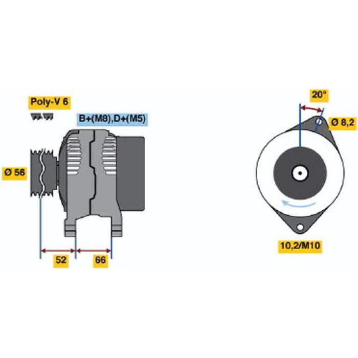 Bosch Lichtmaschine 0 986 038 781 Bosch Lichtmaschine 0 986 038 781