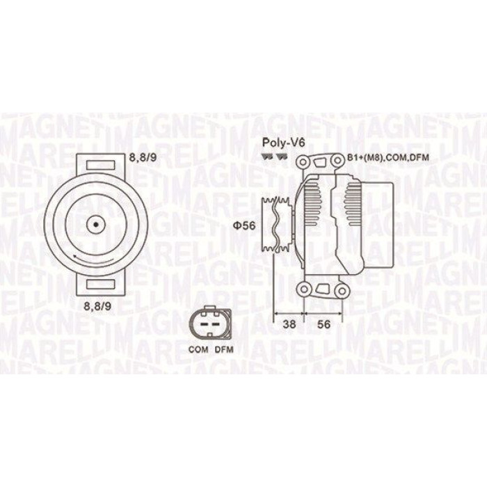 Magneti Marelli Lichtmaschine 063731996010 Magneti Marelli Lichtmaschine 063731996010