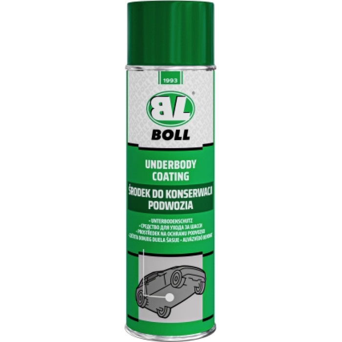 BOLL 001008 Unterbodenschutz Spray schwarz 500 ml – Bitumen-Kautschuk Steinschlag- & Korrosionsschutz