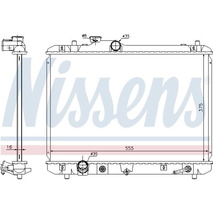 Nissens Wasserkühler PKW 641755 Nissens Wasserkühler PKW 641755