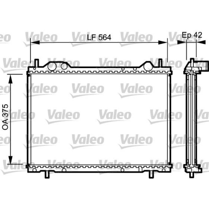 Valeo Motorkühler 734220 Valeo Motorkühler 734220