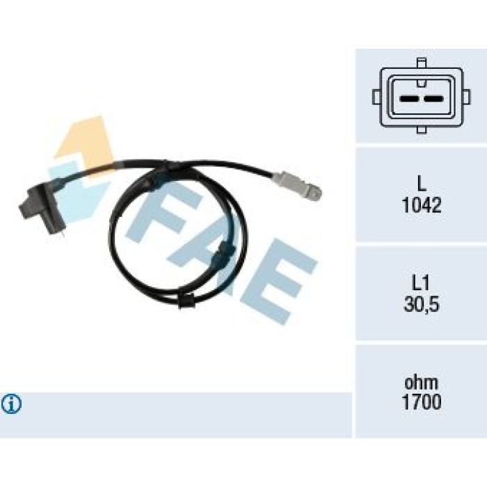FAE Sensor, Raddrehzahl 78347 FAE Sensor, Raddrehzahl 78347
