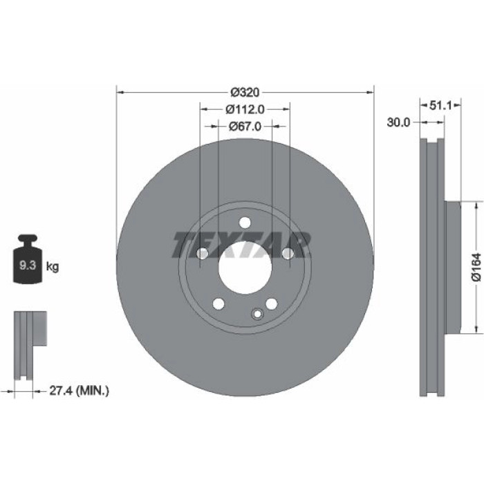 Textar Bremsscheibe 92258003
