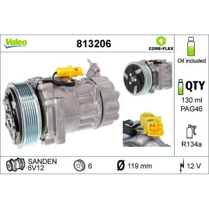 Valeo Kompressor 813206 Valeo Kompressor 813206